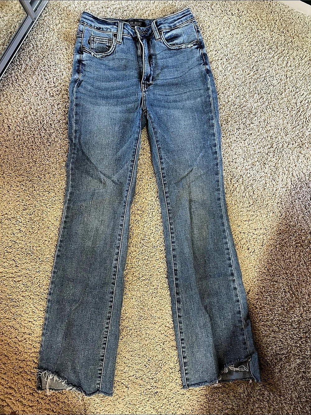 Judy Blue 527 Flare Jeans in Blue Waist 5